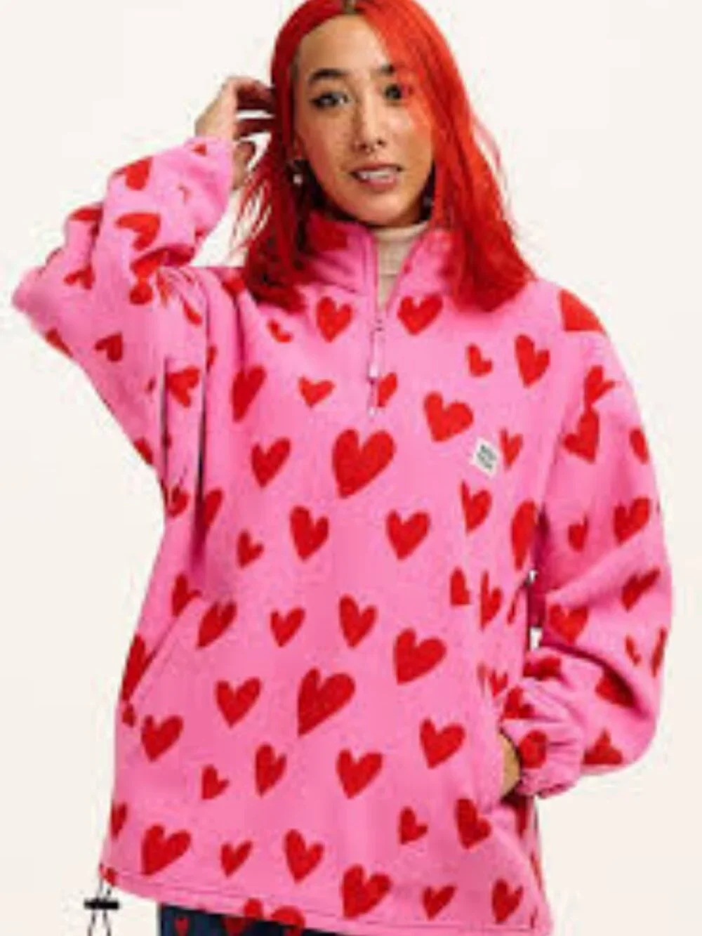 Lucy & Yak Stevie Polar Fleece in Cupid Print S (UK 8-10)